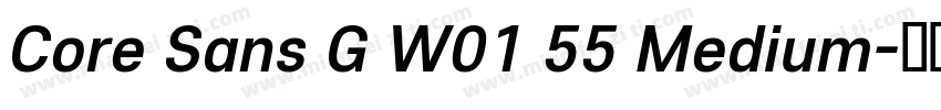 Core Sans G W01 55 Medium字体转换